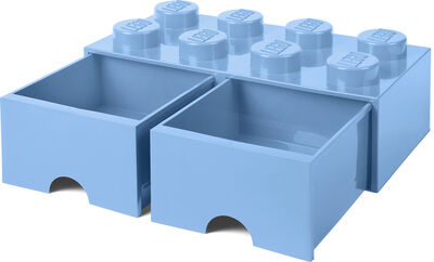 LEGO Oppbevaringsboks med Skuff 8, Lyseblå