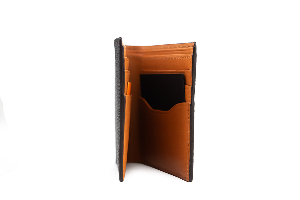 Magnanni Tall Fold Wallet Grab. Cott Caoba Brown