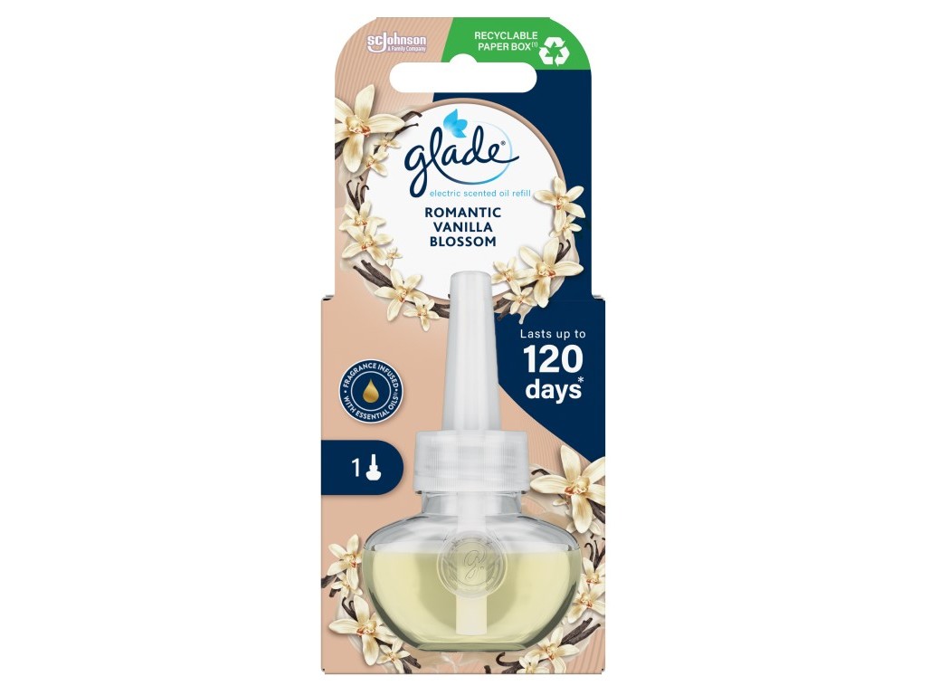 AMBIENTADOR GLADE ELÉCTRICO RECARGA VANILLA 20ML