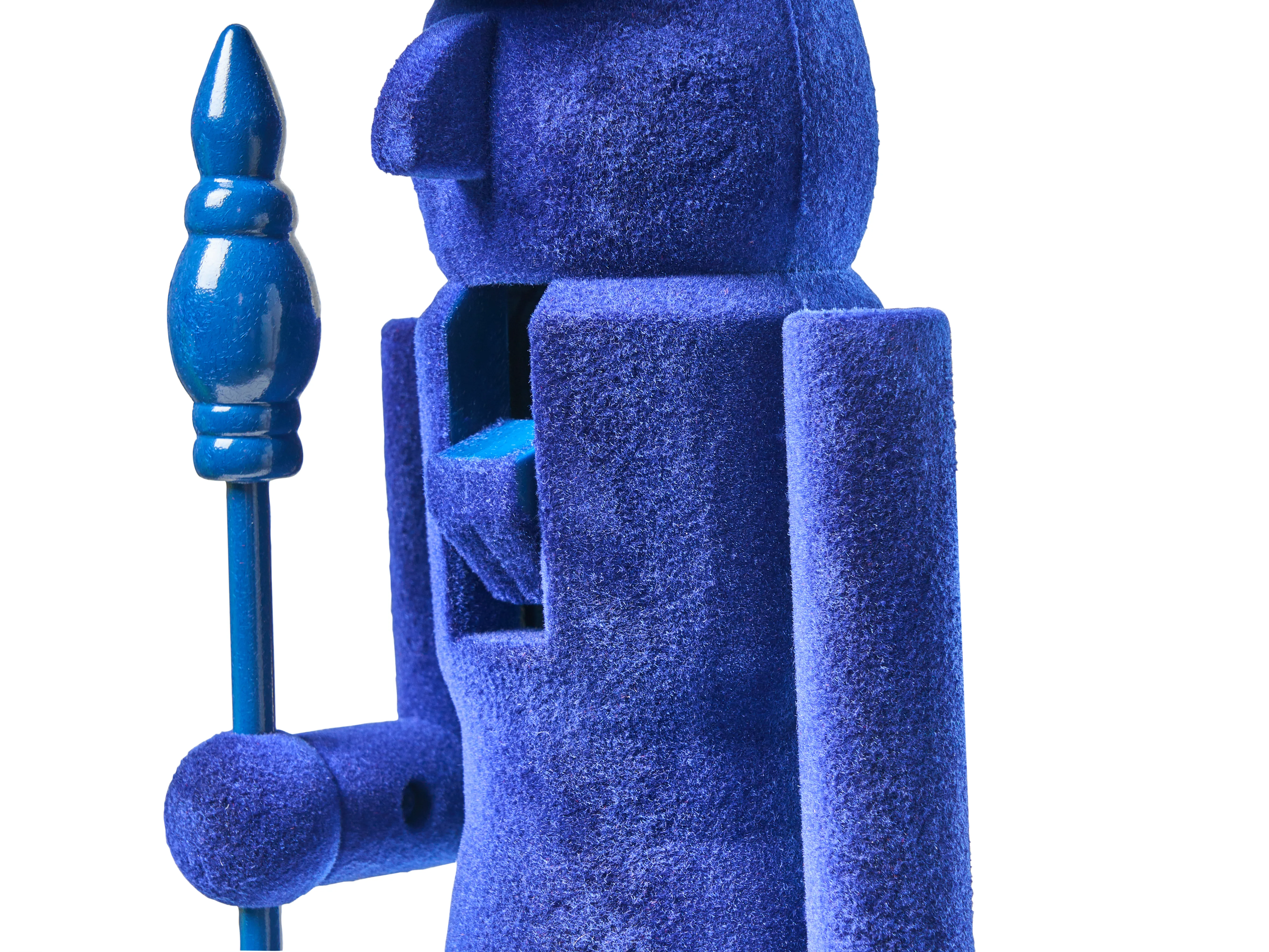 Set van 2 figuren FLATEY Notenkraker 40 cm Blauw