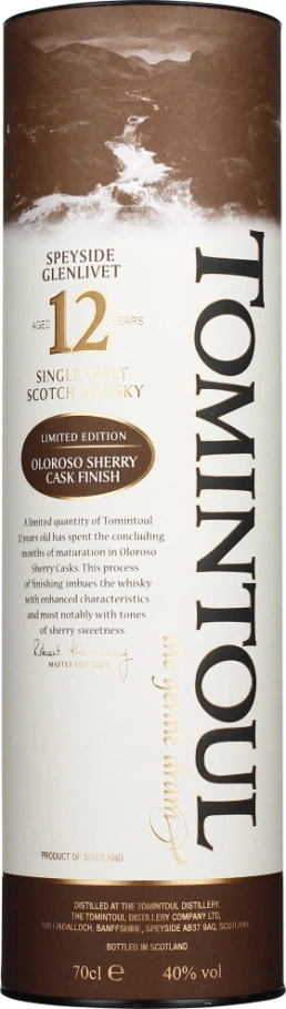 TOMINTOUL 12 YEARS OLOROSO SHERRY CASK FINISH 70CL