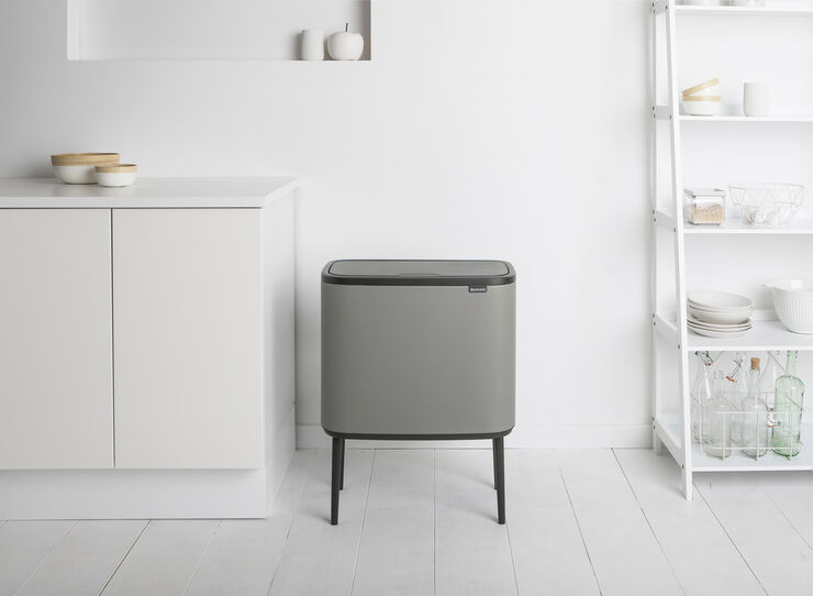Brabantia Bo Touch Bin 3 x 11 ltr. Mineral concrete grey