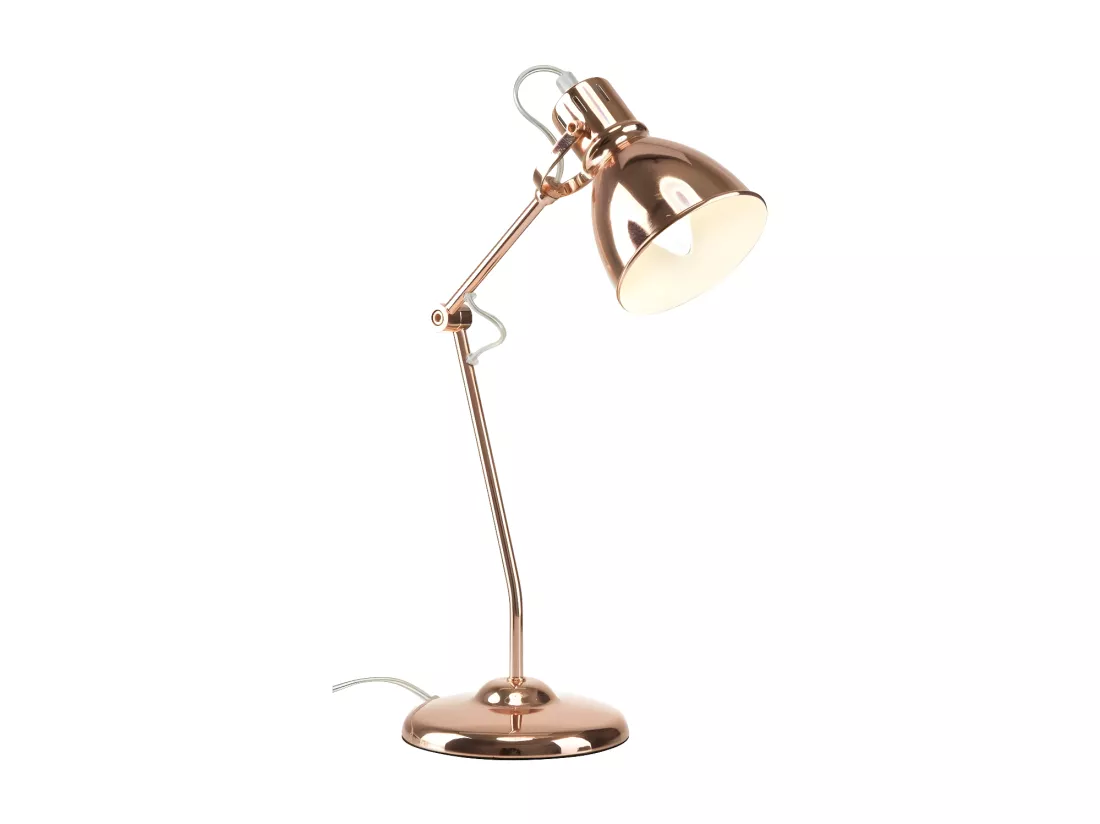 Lampe de bureau réglable - Alana - L 11 x l 15 x H 45 cm - Doré