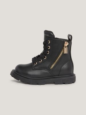 Botas de motociclista com cadarço