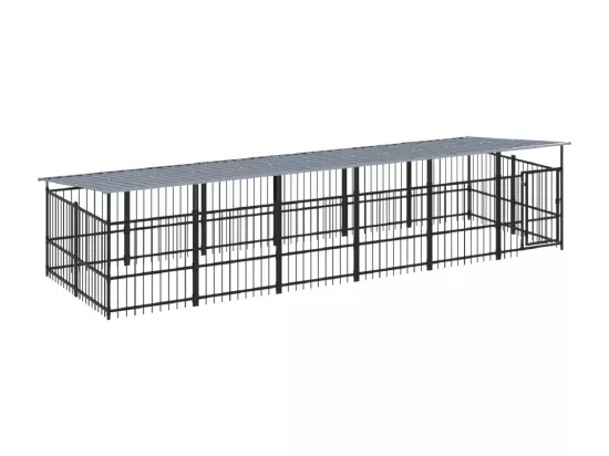 Chenil cage enclos pac noire 588 x 198 x 128 cm 02_0041734