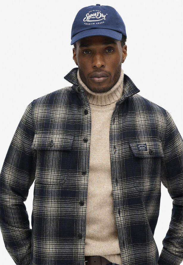 Superdry WOOL MILLER OVERSHIRT Over ombre navy