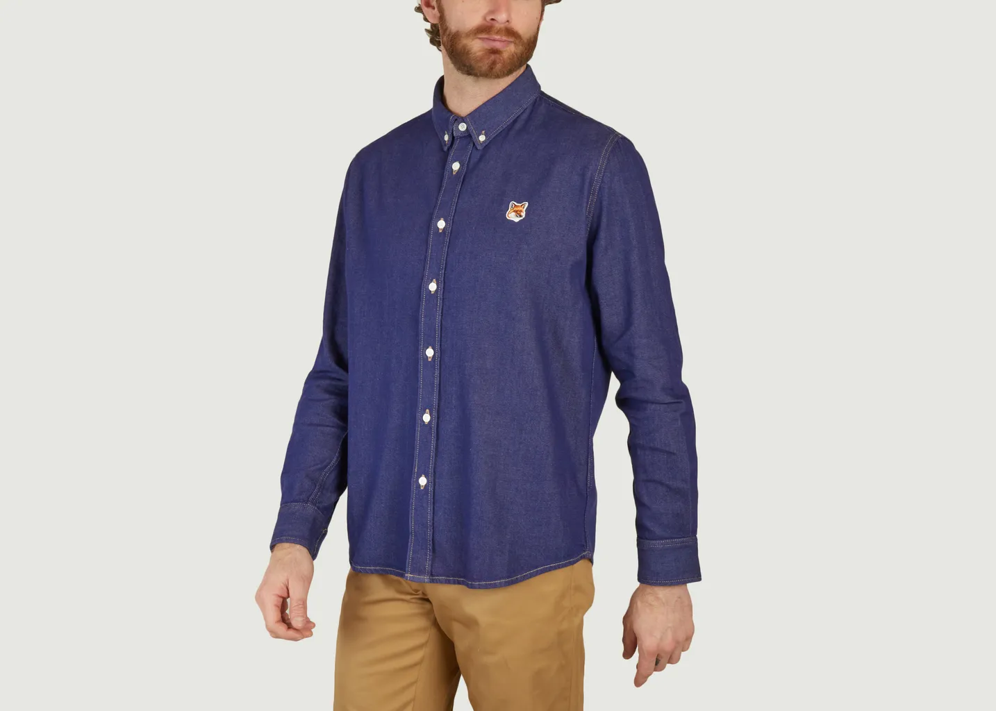 Chemise en jean casual Maison Kitsuné