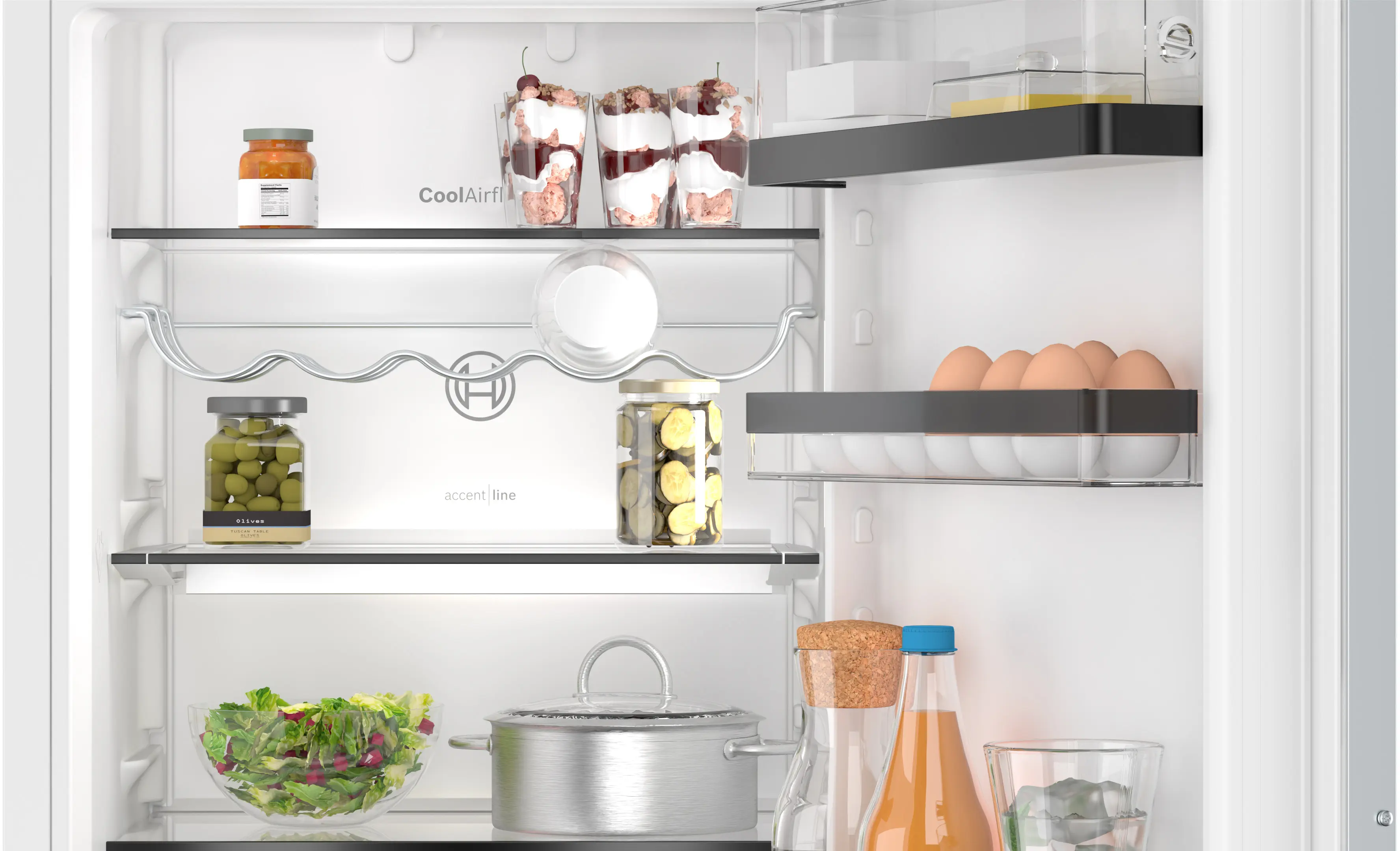 Serie 6 Inbouw koel-vriescombinatie 177.2 x 55.8 cm Vlakscharnier met SoftClose