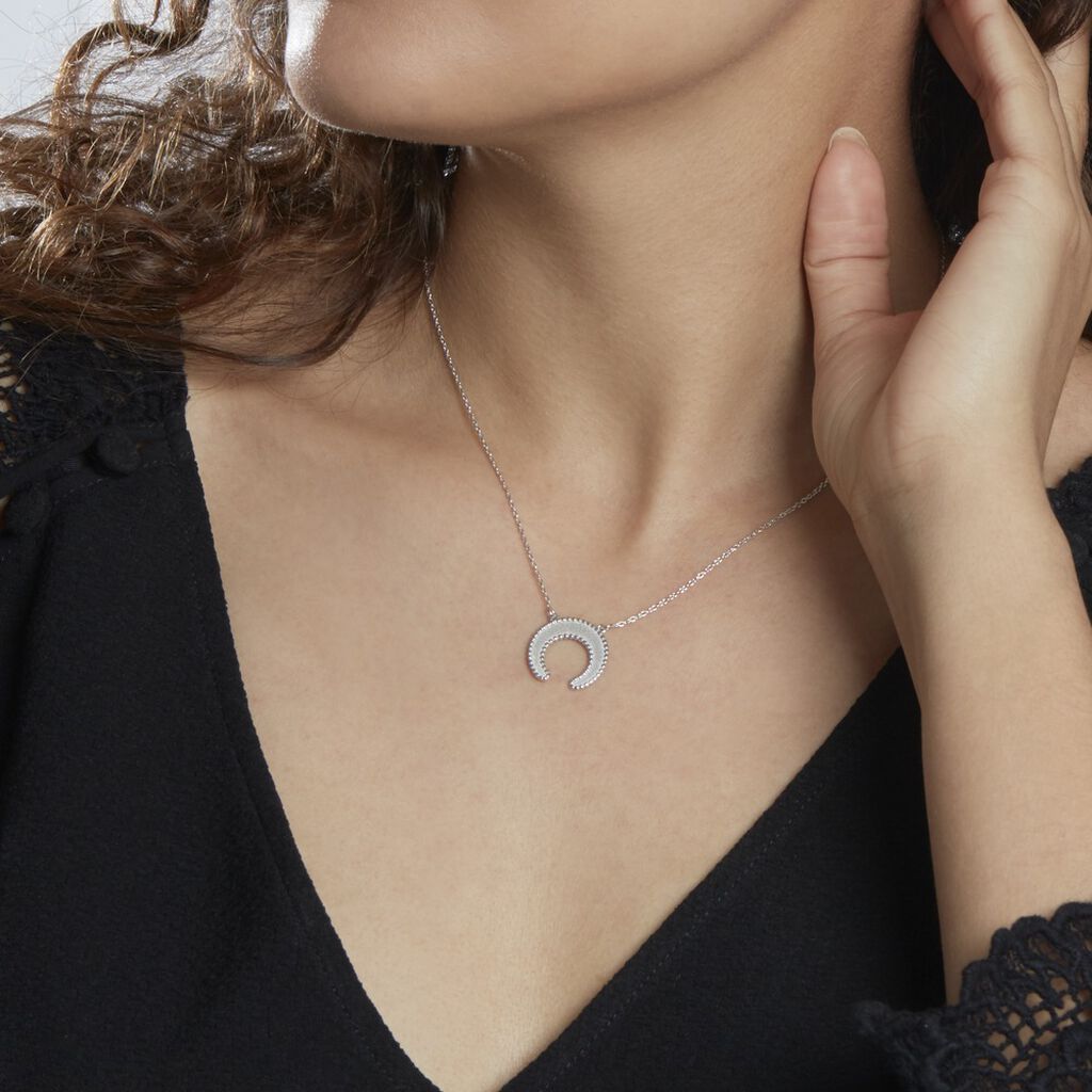 Collier Vaea Argent Blanc