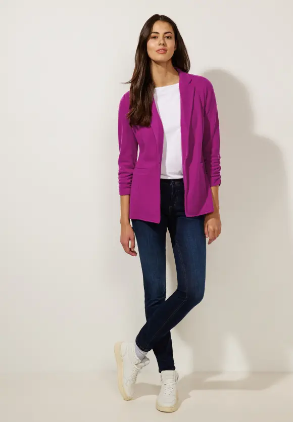 Longblazer mit Raffung - magenta pink