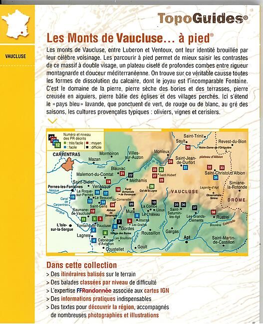 FFRP - P842 LES MONTS DE VAUCLUSE A PIED FFRP