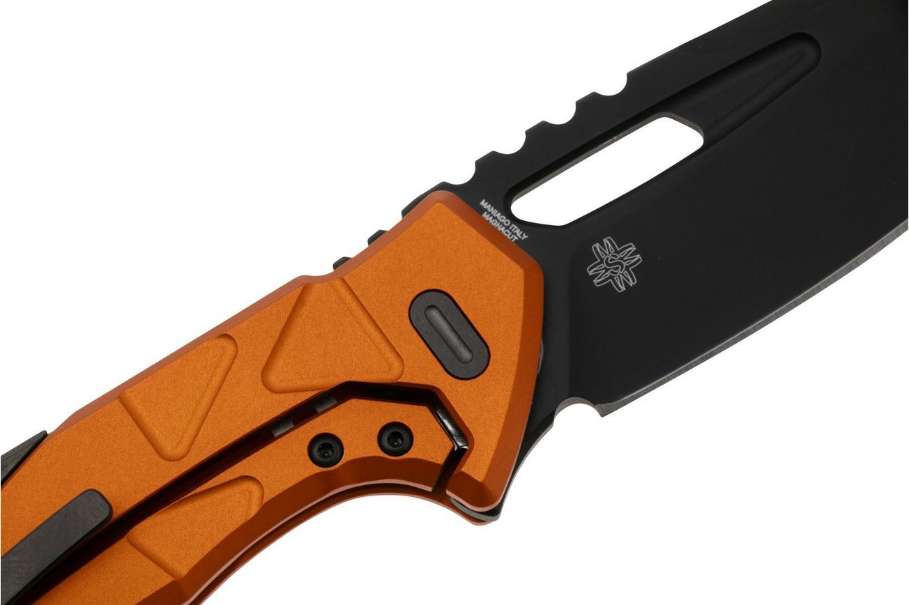 Fox Chronos FX-552-ALBOR PVD Magnacut, Orange Aluminium, zakmes, Stefan Merk design
