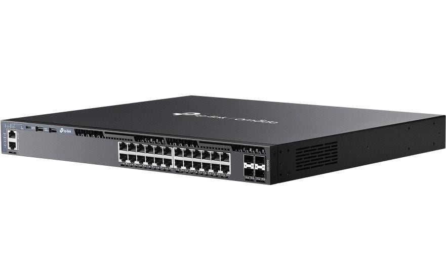 Omada L3 Switch 24 x 1G + 4 x 10G Ports SG6428X 28 Port<br>Omada 24-Port Gigabit Stackable L3 Managed Switch mit 4 10G Slots