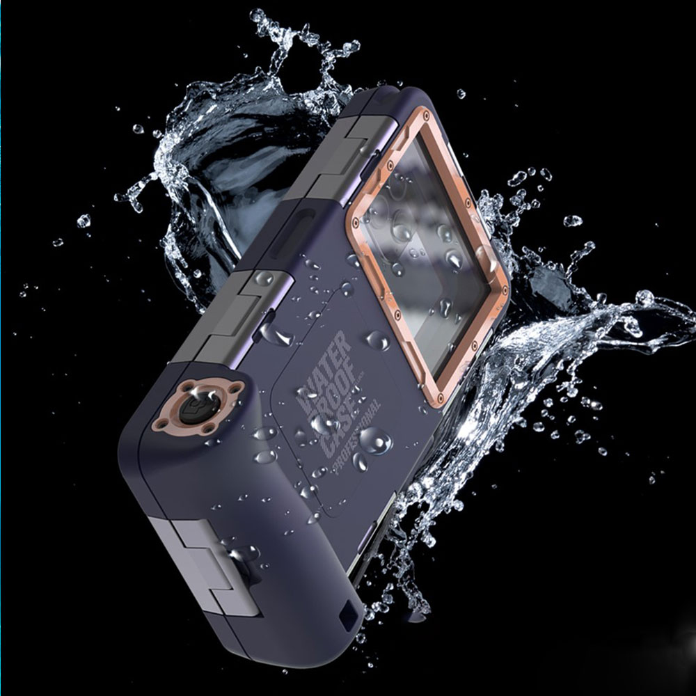(15m) Unterwasser Taucher Schutz Hülle Wasserfestes Case für iPhone / Samsung - Blau / Orange