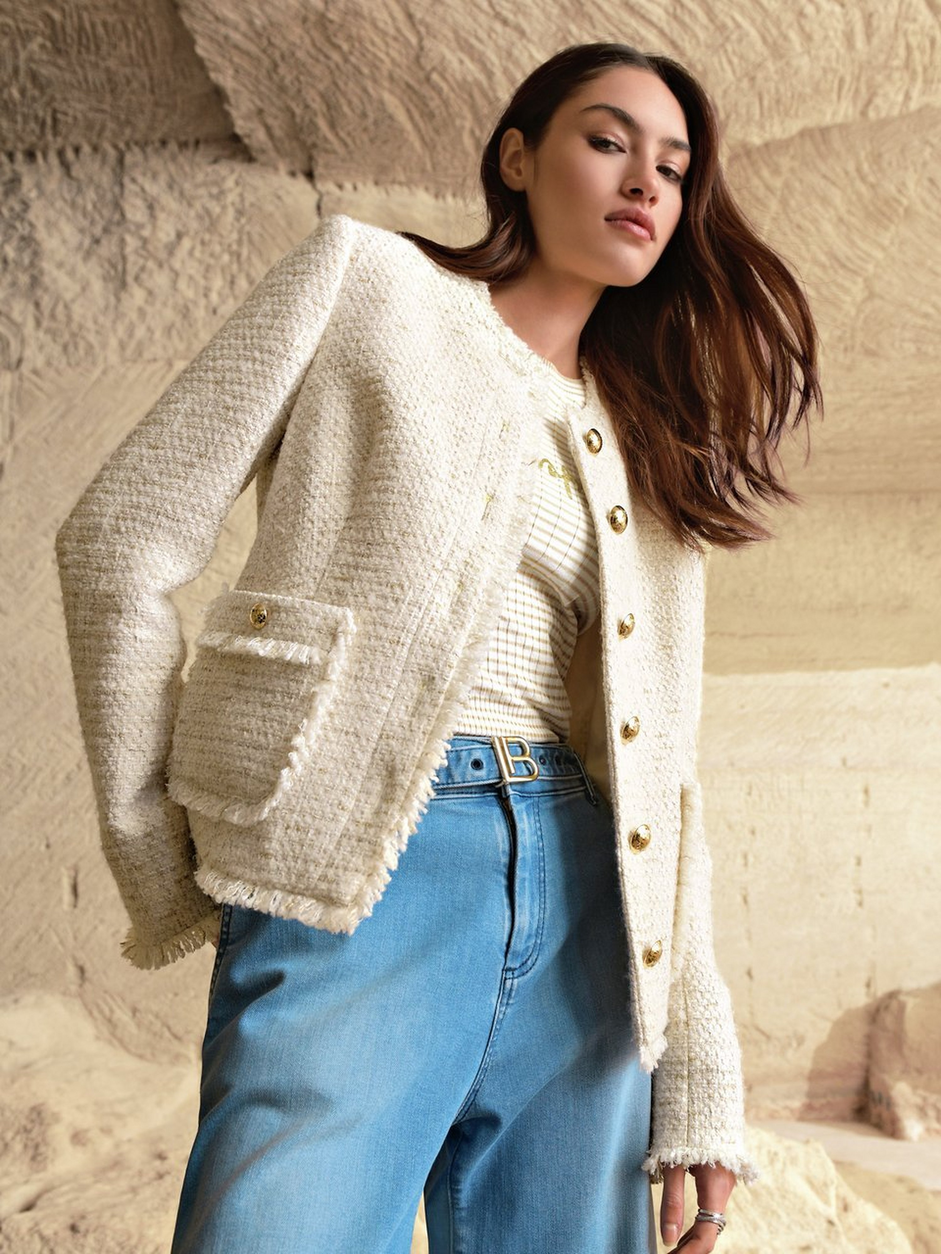 Jacke mit Fransenkanten