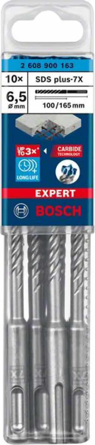 Bosch 2608900163 EXPERT SDS plus-7X Hamerboor - 6.5x100x165mm (10st)