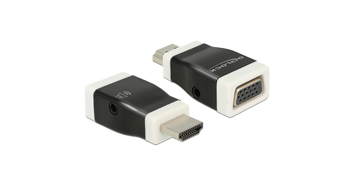 DeLOCKHDMI A naar VGA Adapter  (Zwart)