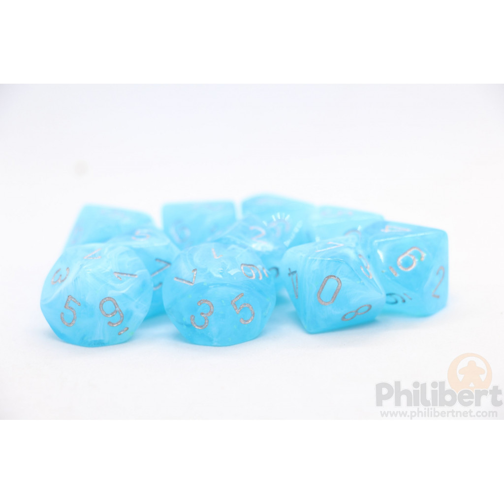 Set de 10 Dés 10 Faces Chessex Luminary
