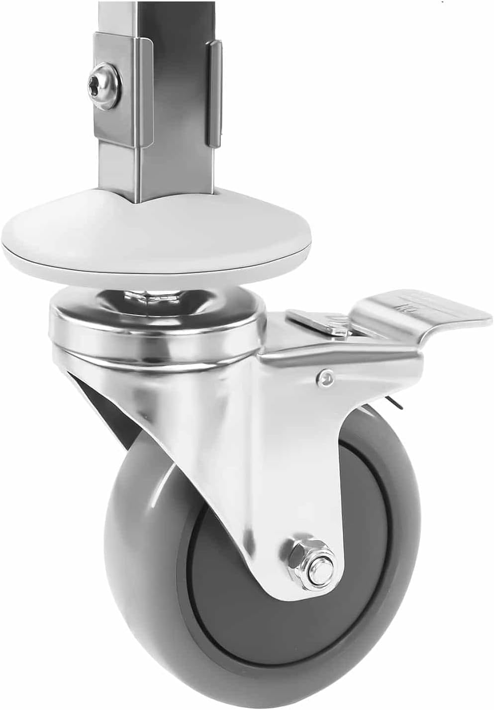 Royal Catering RCSW 3E Servierwagen Küchenwagen (2 Borde, 60 cm Abstand, vibrationsarme 360° drehbare Rollen, Feststellbremsen, bis 160 kg, Edelstahl)