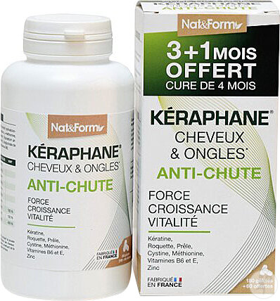 Nat&Form Activ Kéraphane Cheveux Et Ongles 180 Gélules + 60 Gélules