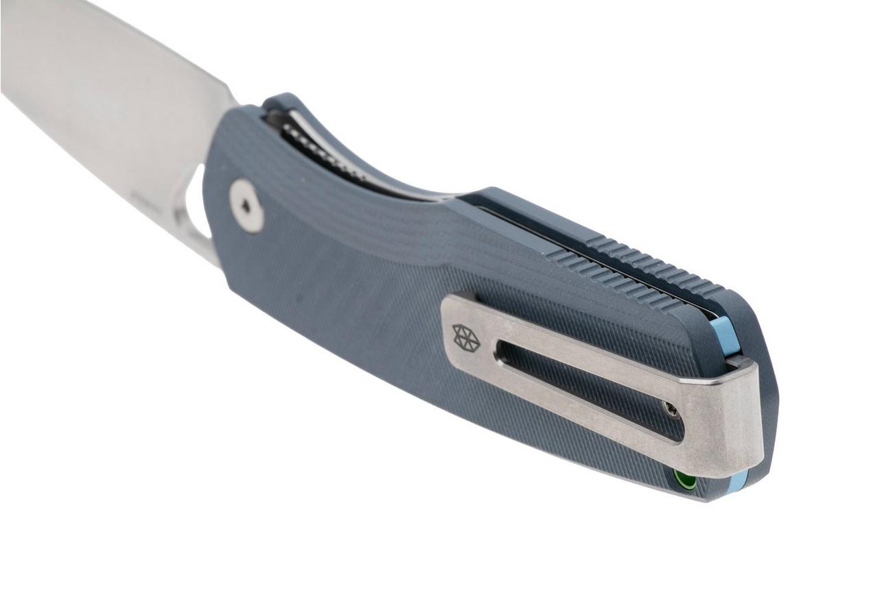 The James Brand The Folsom Pro KN129254-00, LC200N Stonewash, Tidal Blue G10, zakmes
