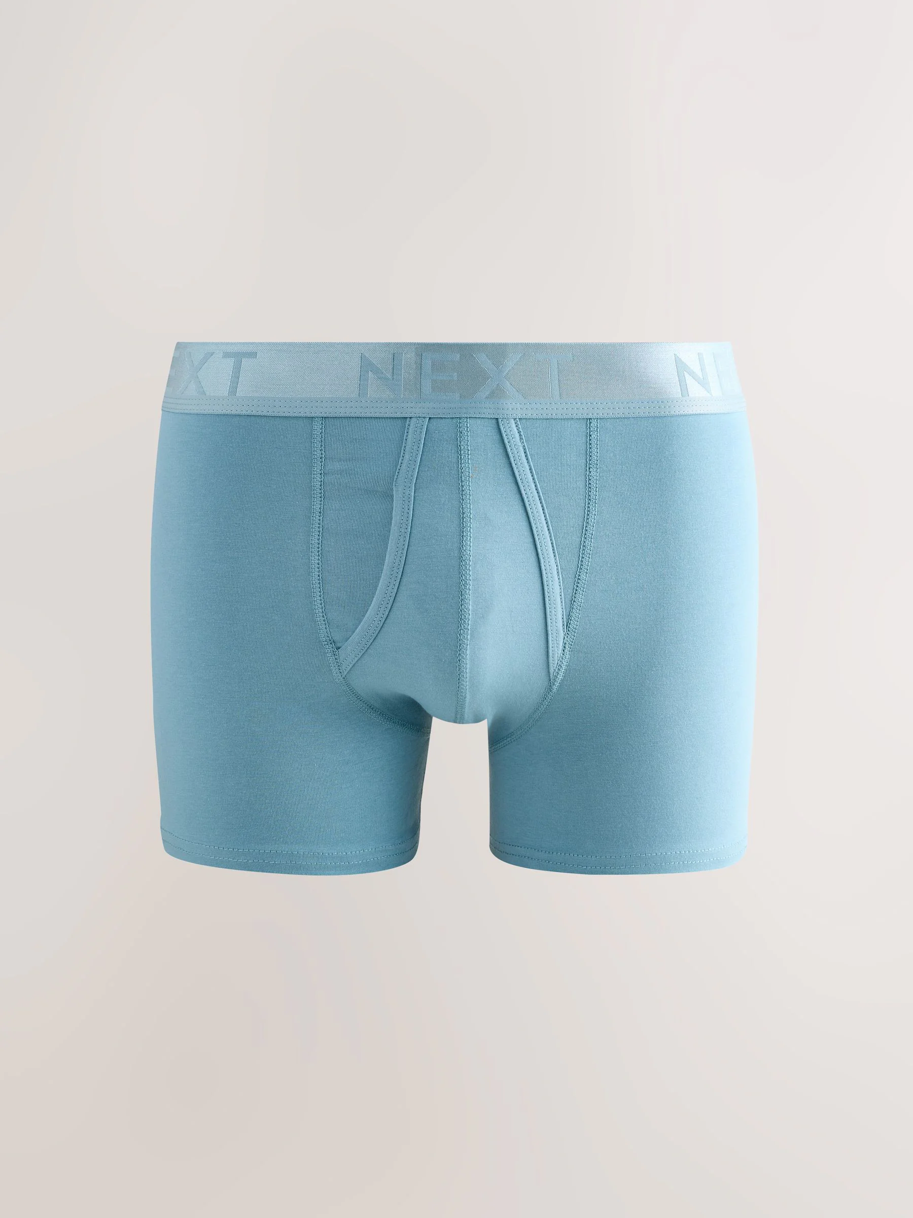 Blauw/grijs/groen - Boxershorts van katoenrijk materiaal met A-voorkant