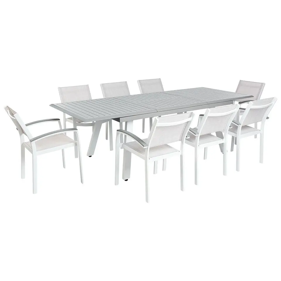 PERETA - Tuinset voor 8 - Grijs - Polyester