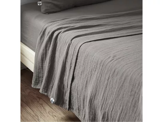 OUREA - Drap Plat 240x300cm Gaze de Coton Granit