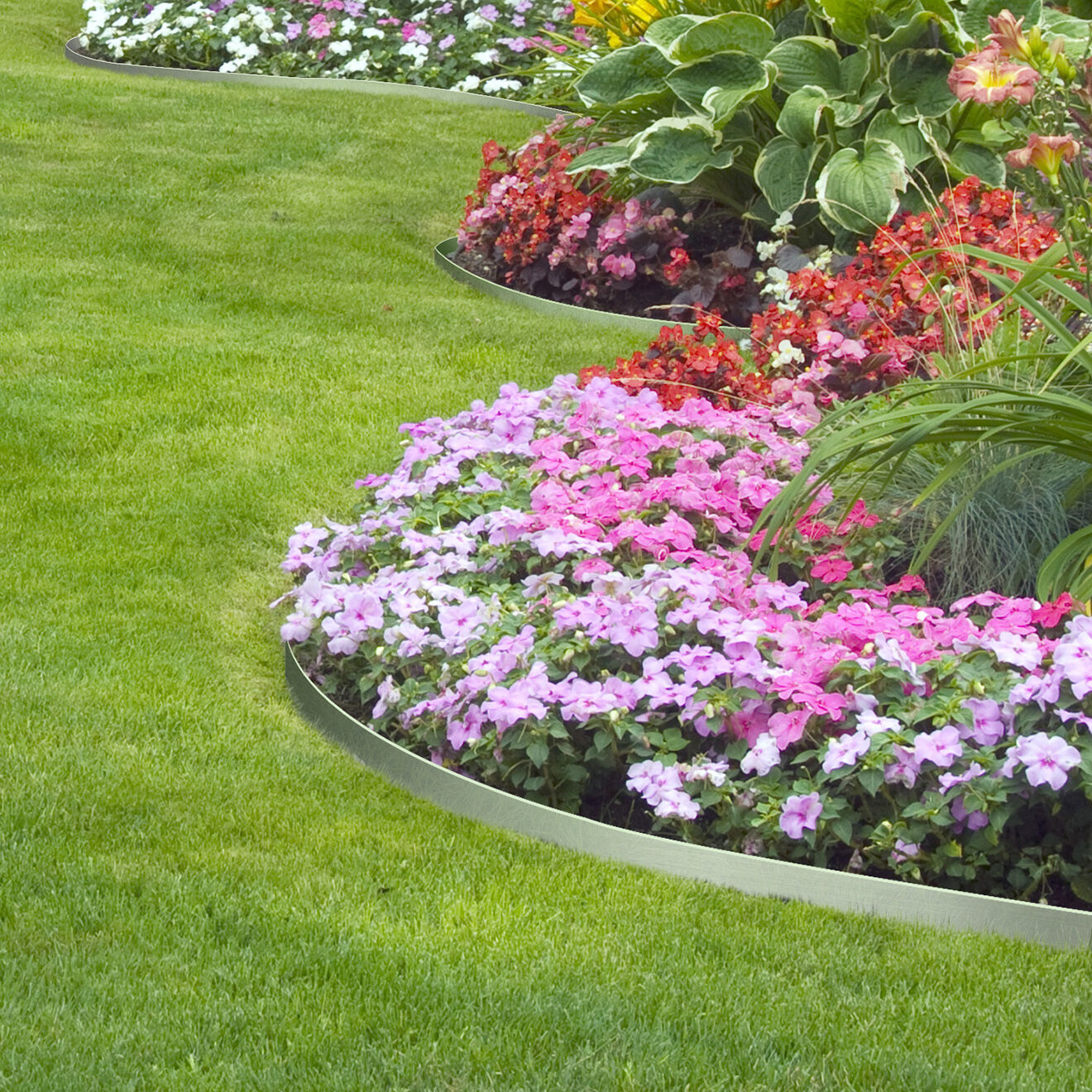 JARDIKT 5 Bordurettes pour parterre en métal acier - 100x12 cm