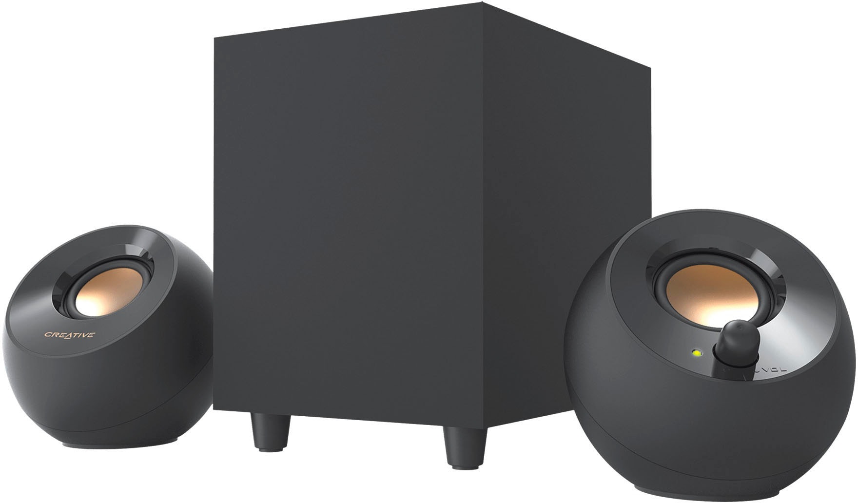 Creative 2.1 Soundsystem »Pebble Plus« 2.1 ( Lautstärkeregelung 8 W)