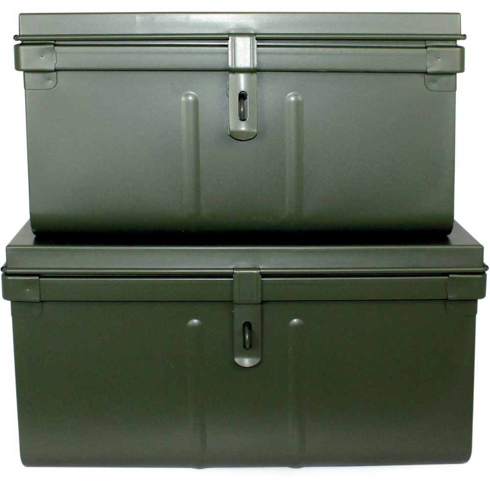 Lot de 2 coffres en métal habitat