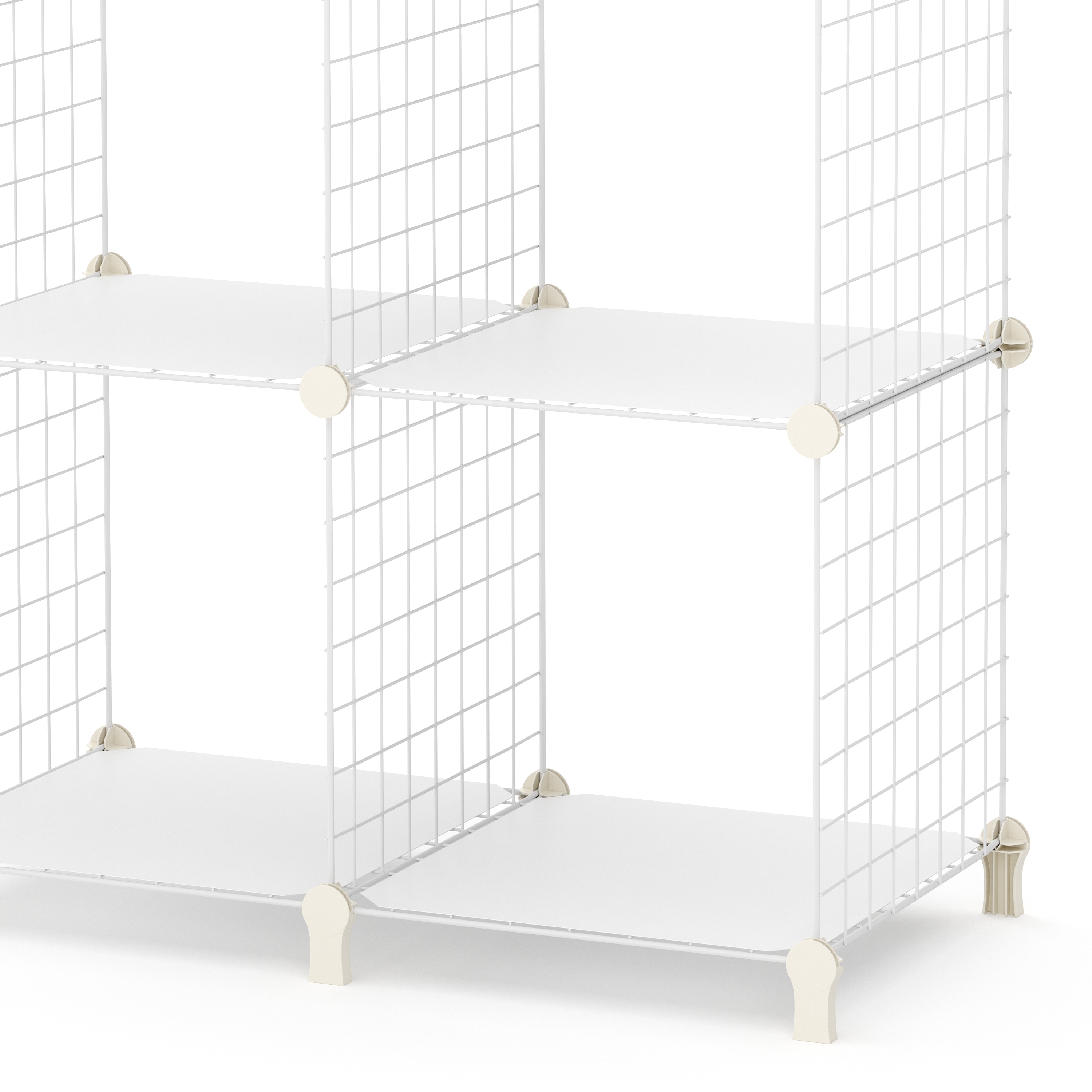 Regal Metall 6 Fächer 74 x 38 x 113 cm weiss