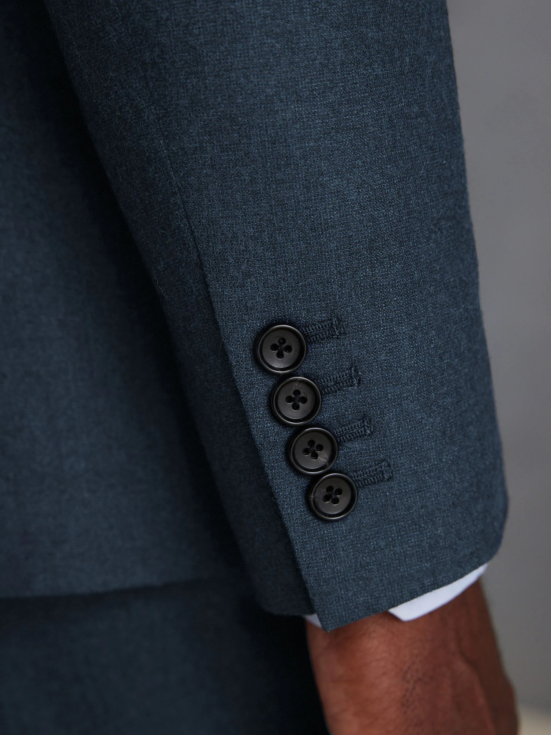 Blauw - Slim Fit - Signature Zignone Italian Wool Cashmere Blend Flannel Suit Jacket