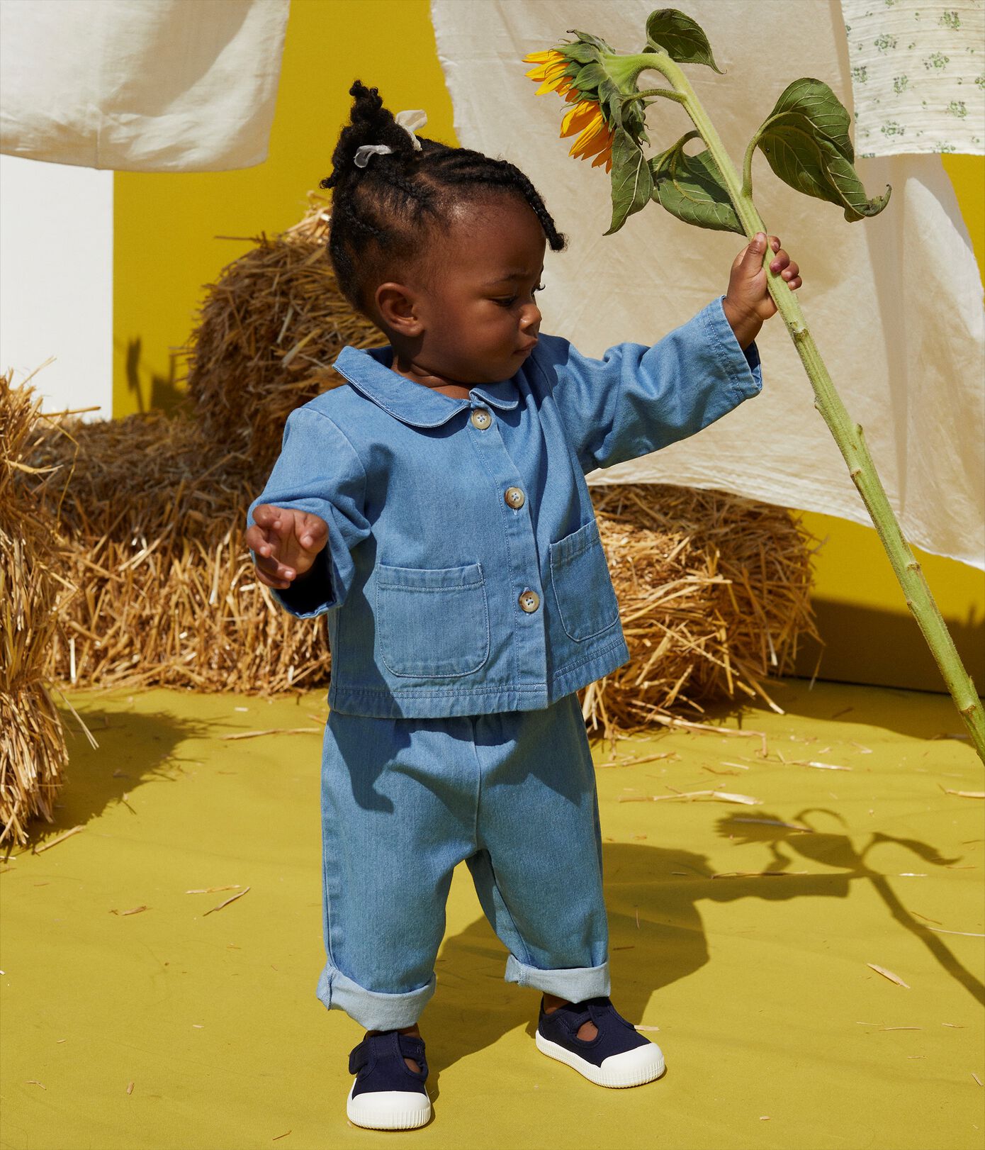 Veste en denim léger bio bébé
