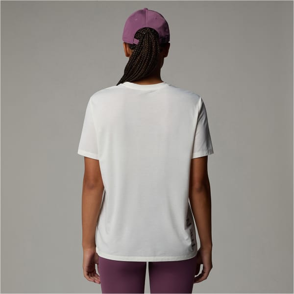 T-shirt THE NORTH FACE W LINEAR SIDE FOUNDATION S/S TEE WHITE DUNE