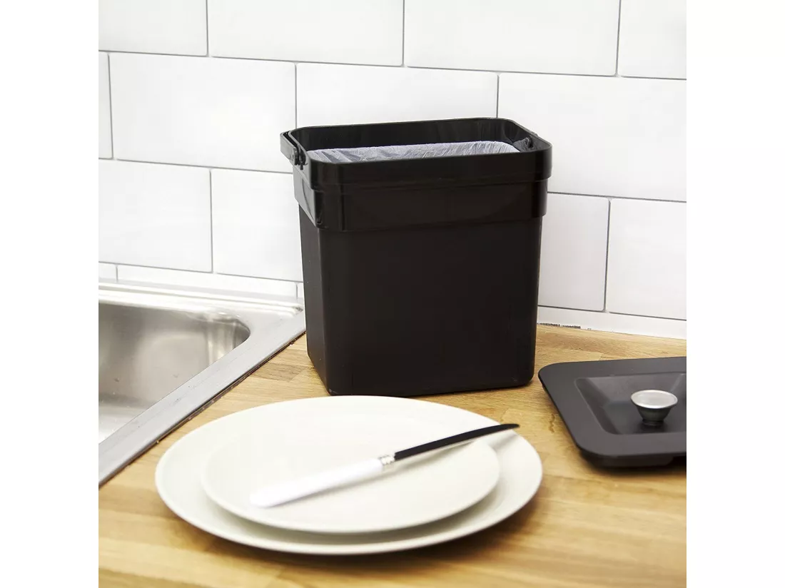 Poubelle De Cuisine Automatique NARVIK Noir Acier inoxydable 75 L