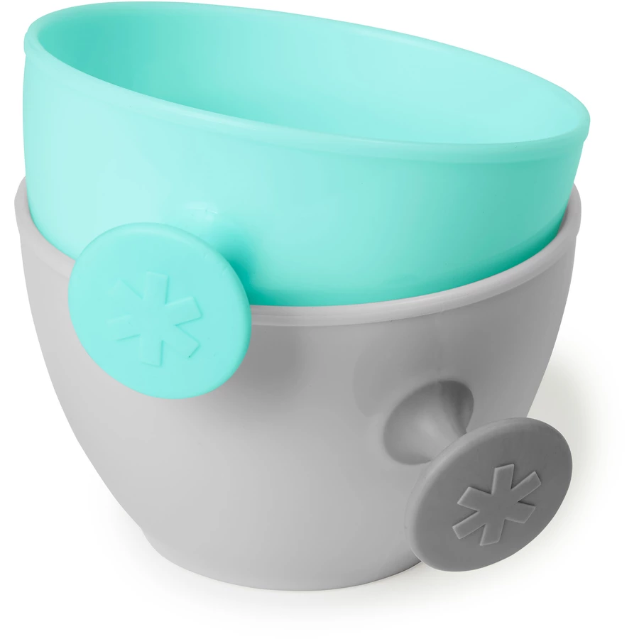 SkipHop Breischalen easy grab, grau türkis, 2er Set