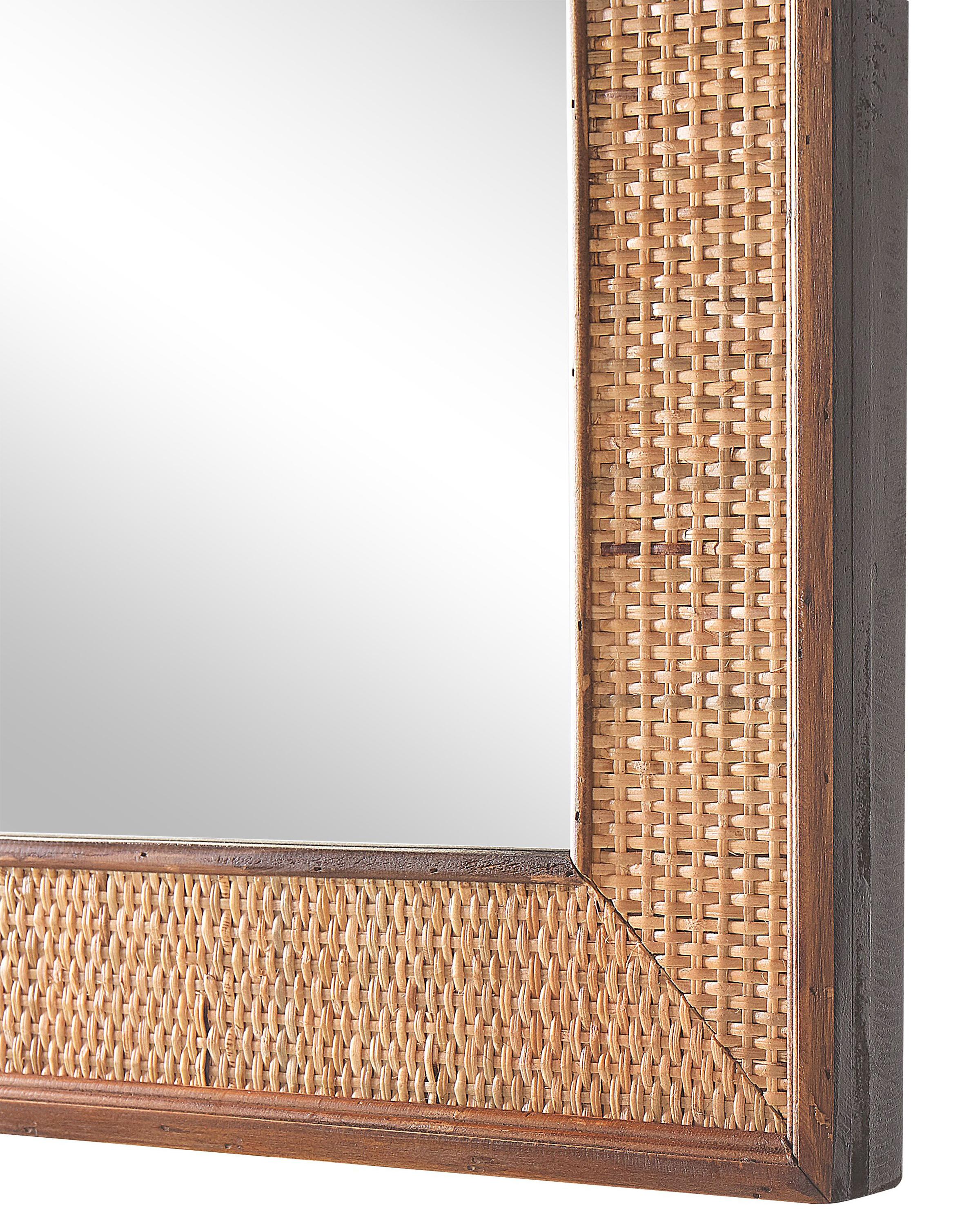 Wandspiegel IGUALA 54 cm 74 cm Bamboehout Natuurlijk essenhout