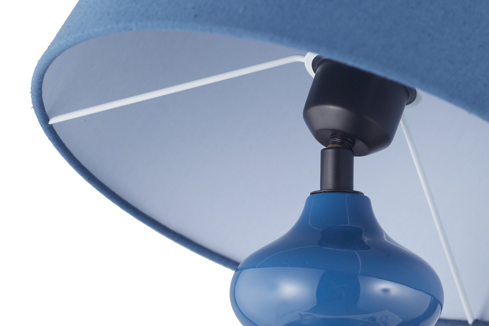 Seoul bordlampe Blå med blåfarget skjerm