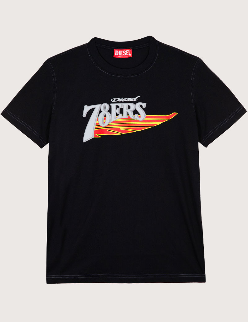 DIESEL T-SHIRT HOMME DIEGOR K75 LOGO POITRINE NOIR