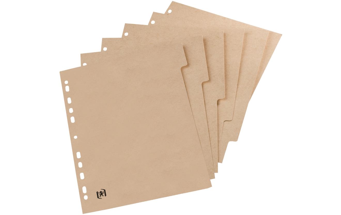 Register 6-teilig A4, BeigeRegister A4 aus recyceltem Karton