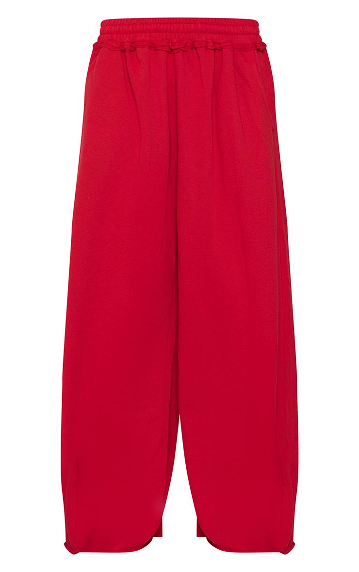 Rouge Jogging Oversize À Cordon Contrasté