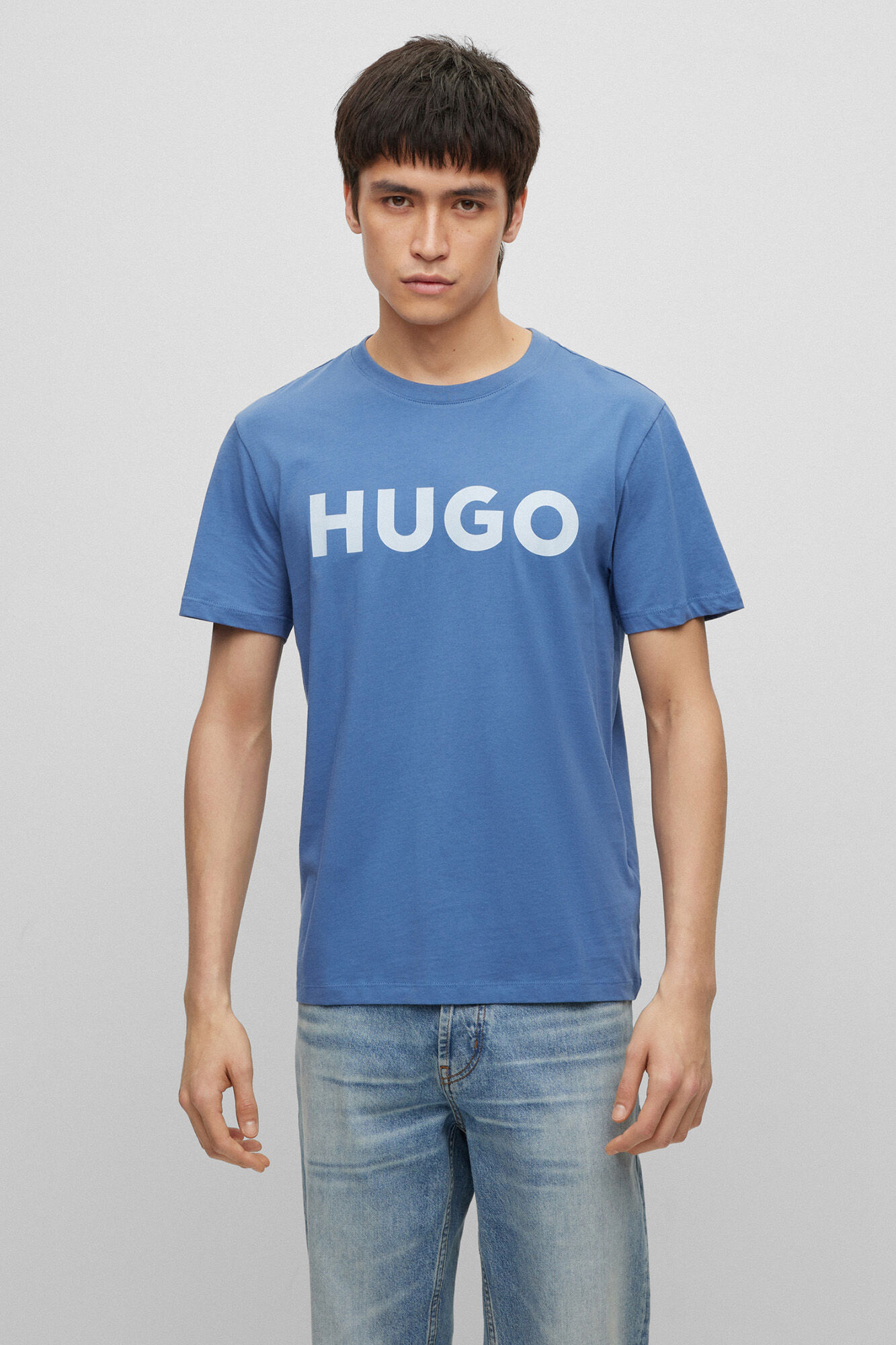 Camiseta de manga curta - azul médio