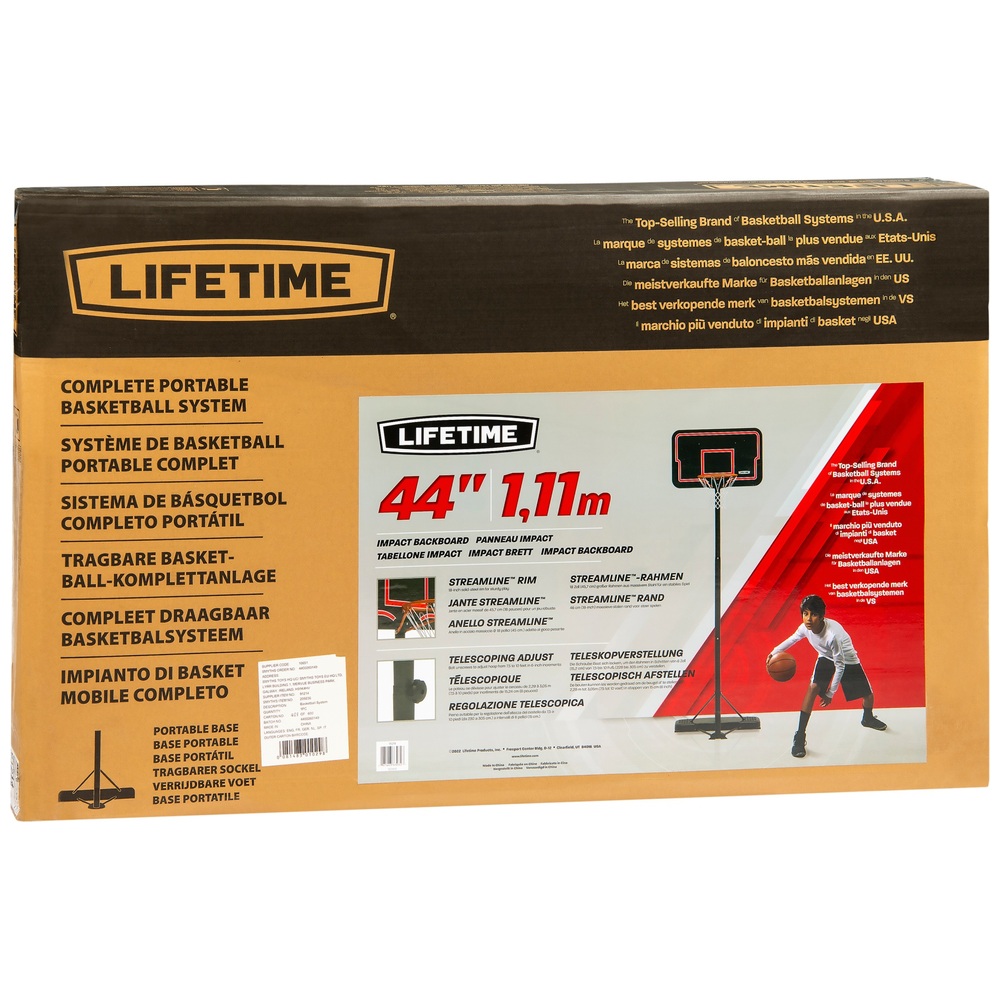 Lifetime Streamline Tragbarer Basketballständer 2,2 m bis 3,05 m
