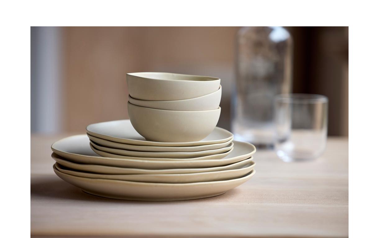 Frühstücks- & Dessertteller Shoku Ø 20 cm, 6 Stück, BeigeEssteller-Set