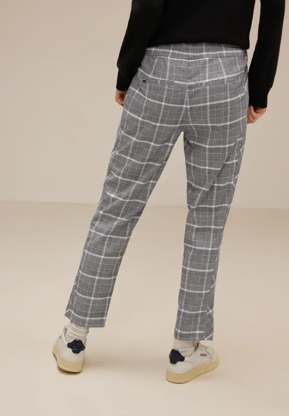Loose Fit Karohose - pure grey