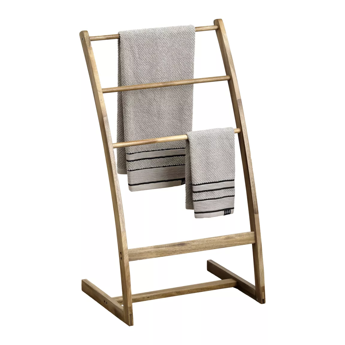 Porte serviette en bois d'acacia 3 niveaux (H81 cm ) Lina marron