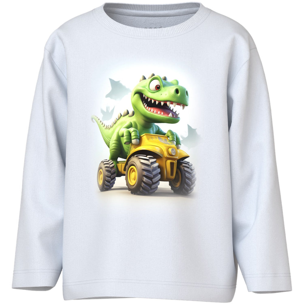 Køb Name It Bright White Race Dino Voto Regular Bluse