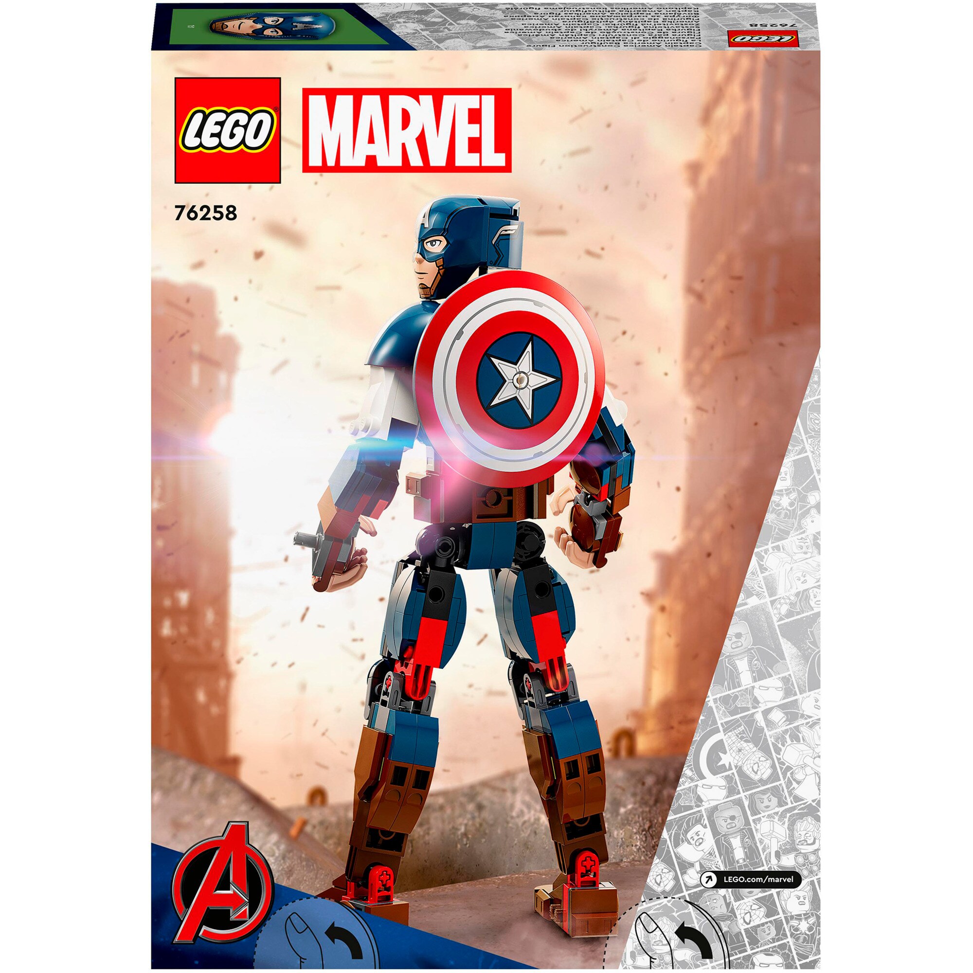 LEGO Konstruktionsspielzeug Marvel Super Heroes Captain America Baufigur