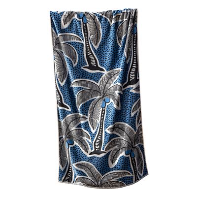 Drap de plage jacquard motifs palmiers - 380 g/m² - BECQUET CRÉATION